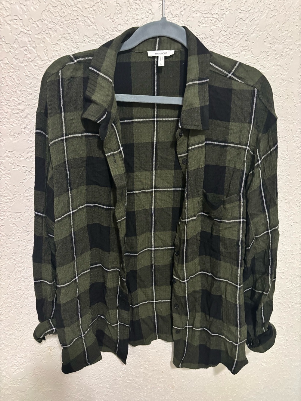 Plaid Button-Up Shirt